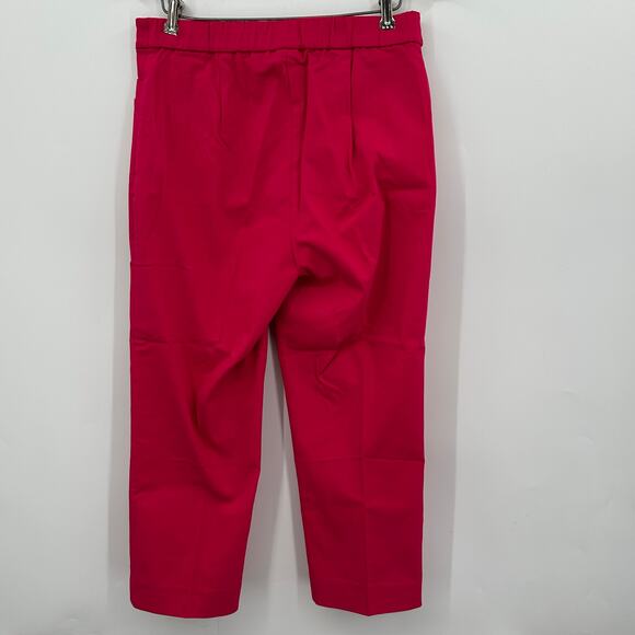 Susan Graver Crop Zip Pants Trousers Dark Pink Womens Size 4 Smooth Front - Picture 3 of 10
